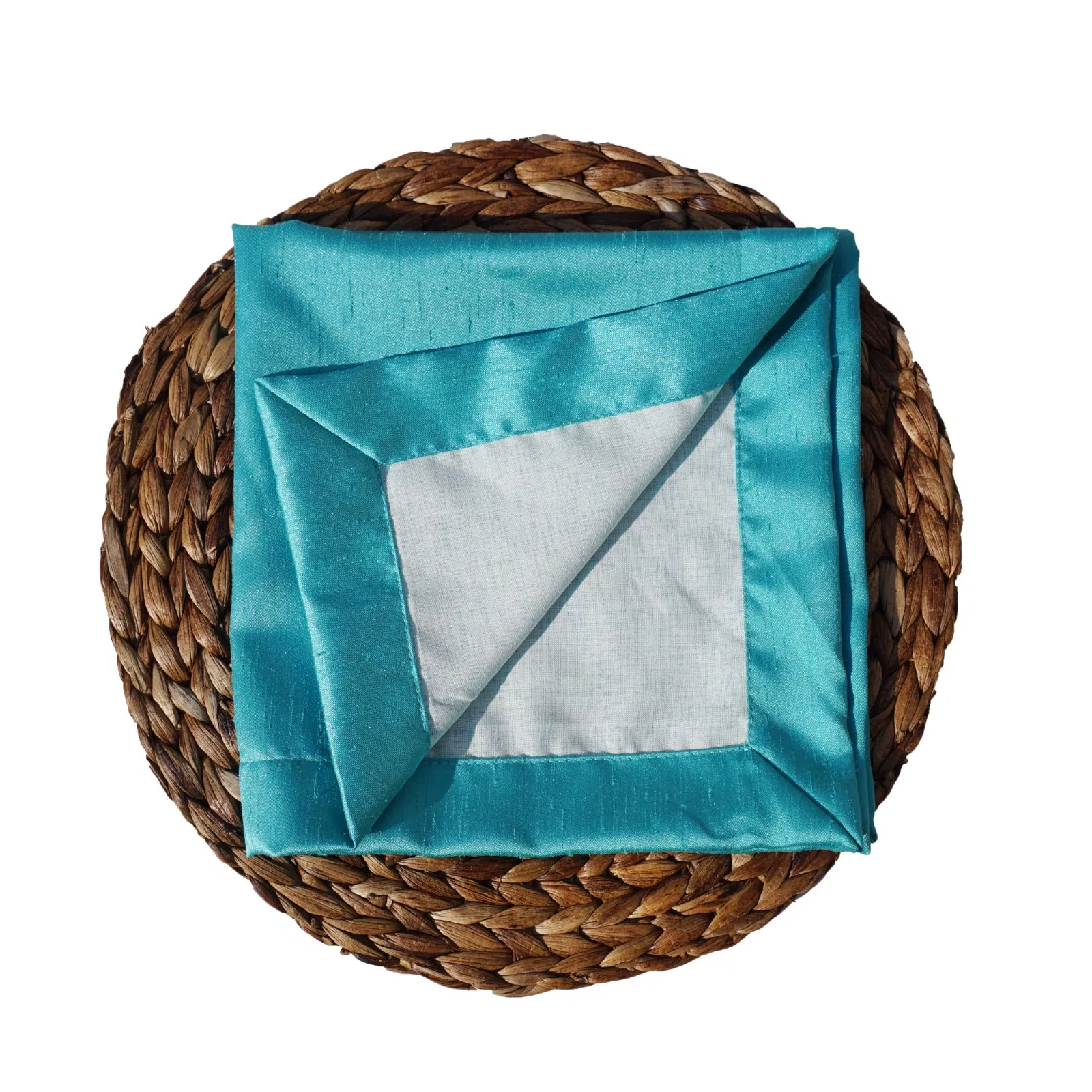 Auqa Luxurious Slub Satin Fabric Collection Table Cloth for Table Satin Napkin Cloth