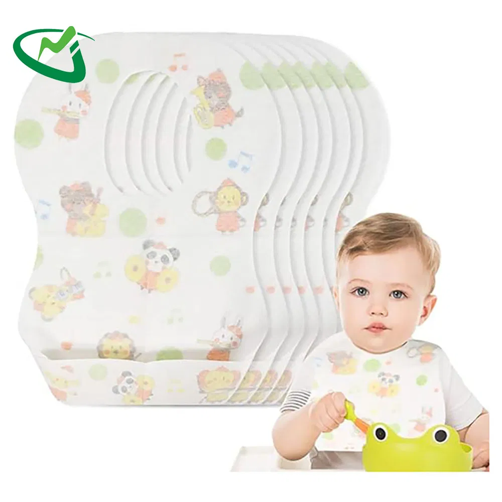 Waterproof Non-Woven Laminated Baby Bibs for Mess-Free Feeding