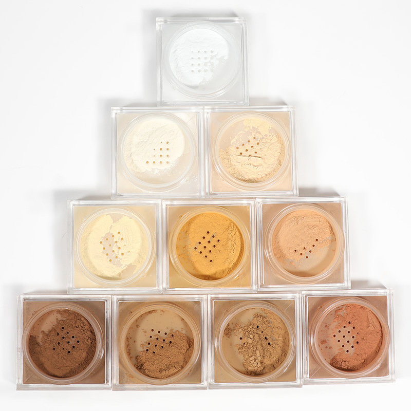 Waterproof Makeup Matte Finish Powder Translucent Setting Loose Powder with Puff