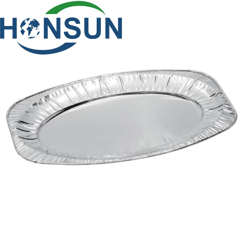 Disposable Thickened Tinfoil Box Aluminum Foil Fish Buffet Plate