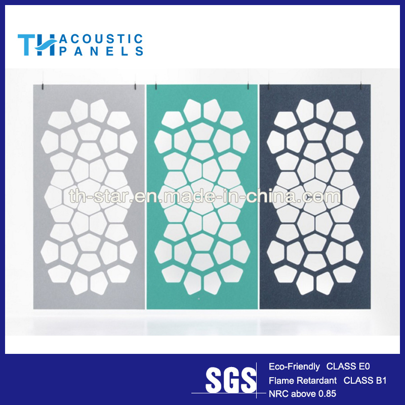 Noise Reduction Hanging Acoustic Privacy Panels Recycled Polyester Fiber Acoustic Partition Hanging Divider Panel