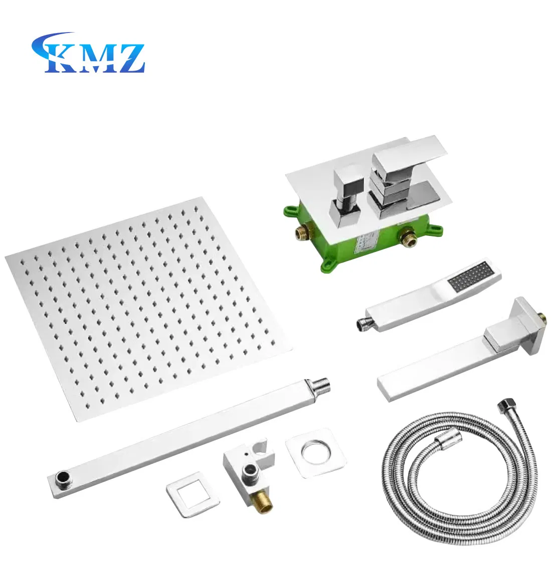 Hot Selling Concealed Shower Faucets Wall Mounted Rain Chrome Shower System 3 Function Shower Set for Bathroom