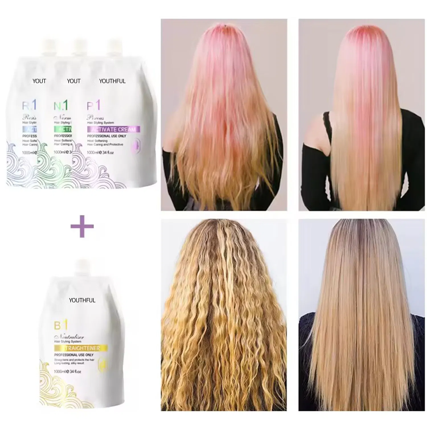 Professional Salon Nano Permanent Relaxer Activate Hair Straightening Cream