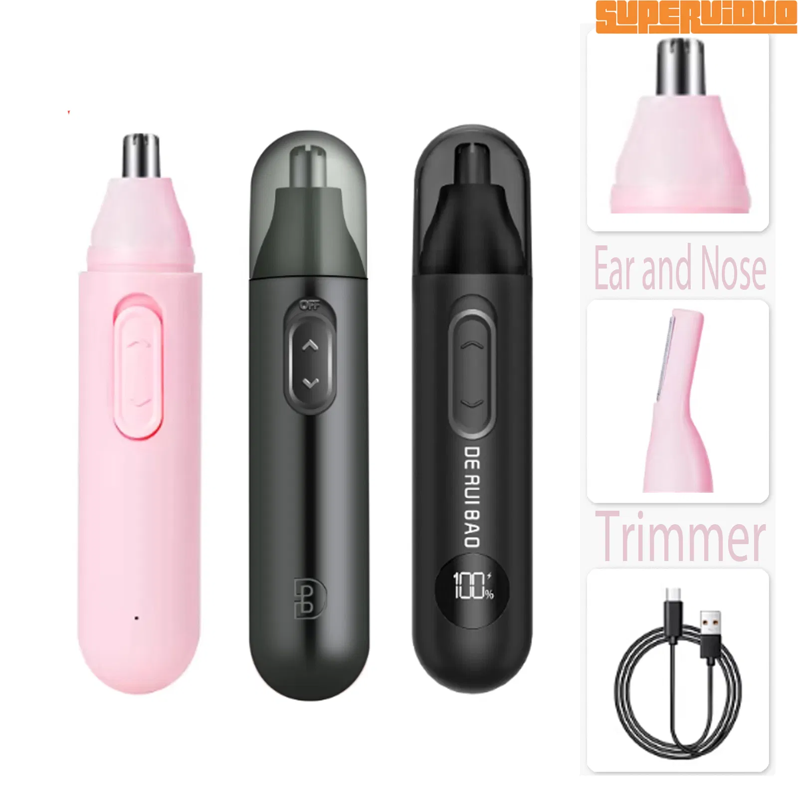 Advanced Hair Capture Technology System Ear and Nose Trimmer