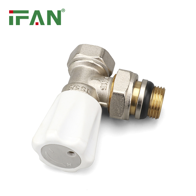 Ifan ASTM F2788 Thermostatic Radiator Valve 1/2'' Angle Valve Customized Brass Radiator Valve