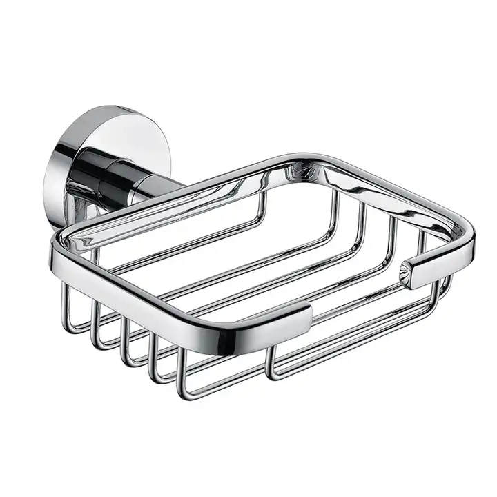Wall Mounted Round Chrome 304 Stainless Steel Soap Basket