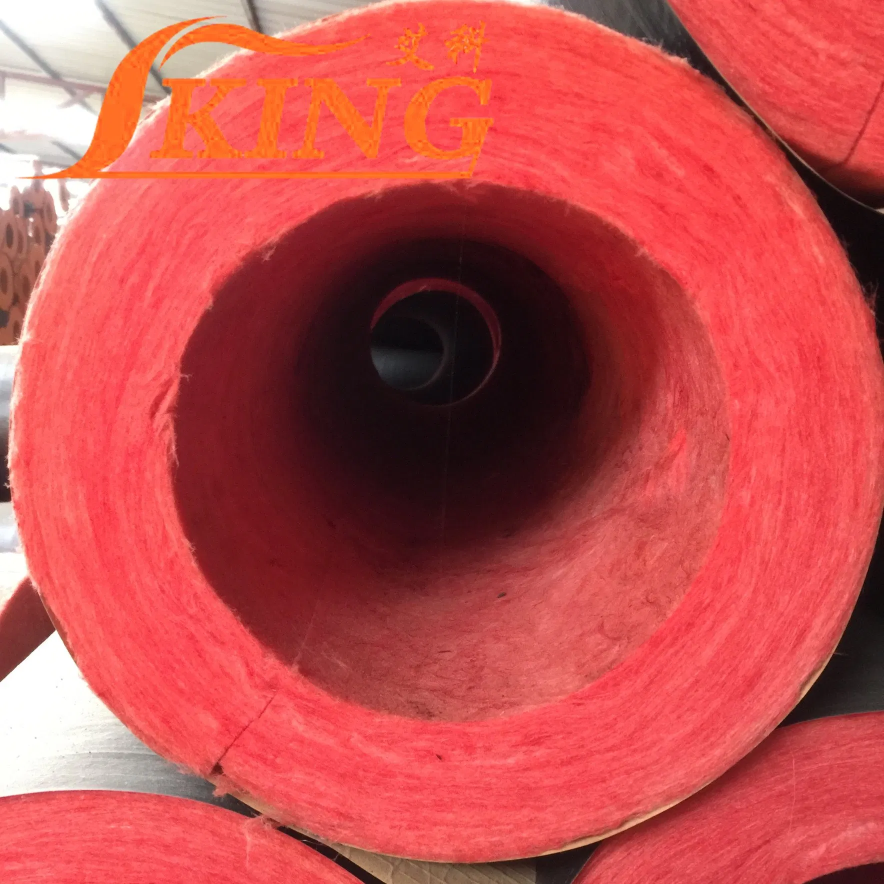 Isoking Thermal Insulating Glass Wool Manufacturer Glass Wool Pipe for Heating Cooling and Duct System Applications