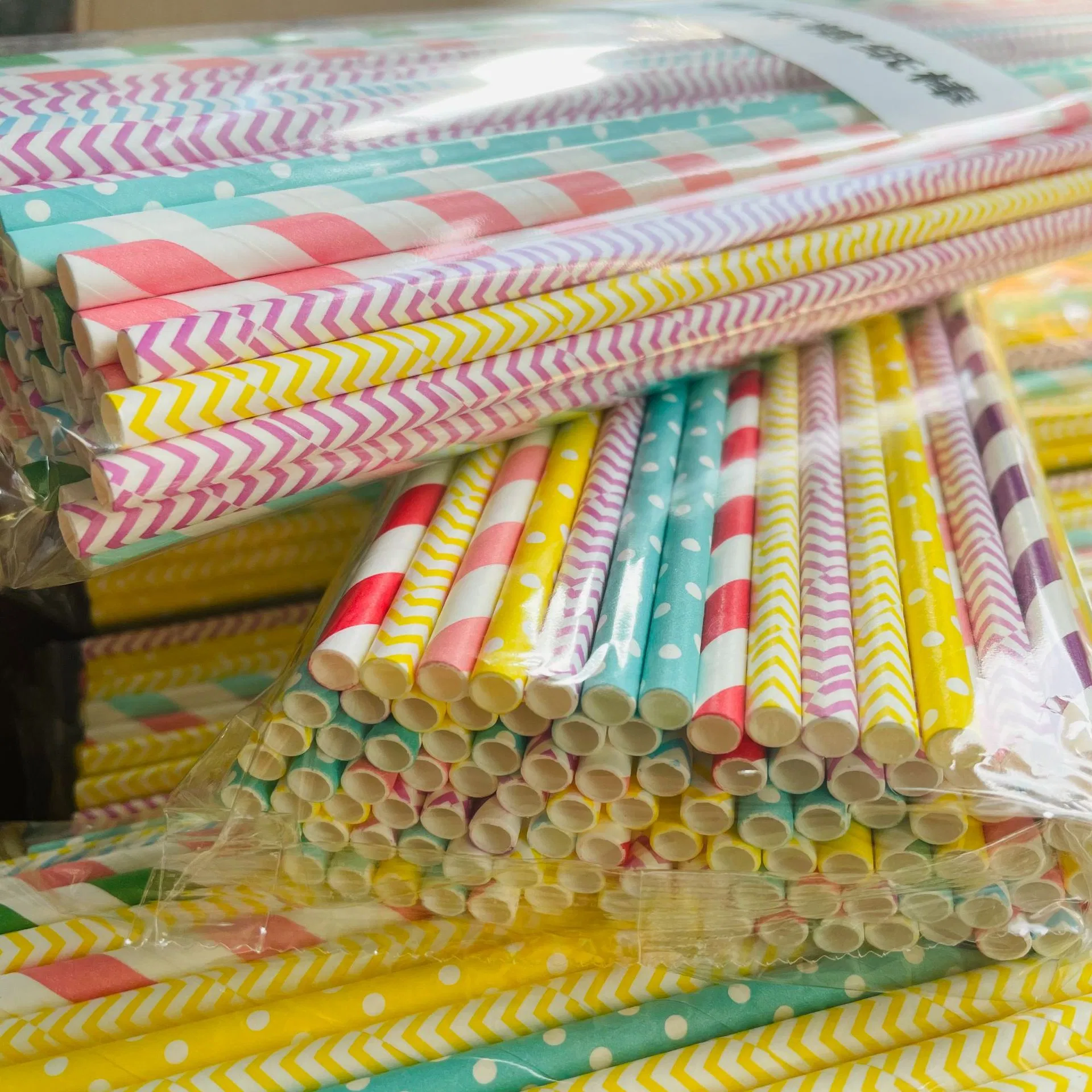 50-Piece Pack, 6*350mm, Mixed-Color Cotton Candy Paper Sticks, Educational Supplies for Kindergarten, Thickened, for Handicrafts and Craft Materials