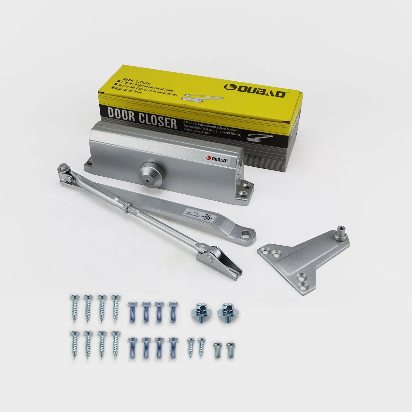 Adjustable CE&UL Fireproof Aluminum Listed Door Closer for 80-120kg Door (605)