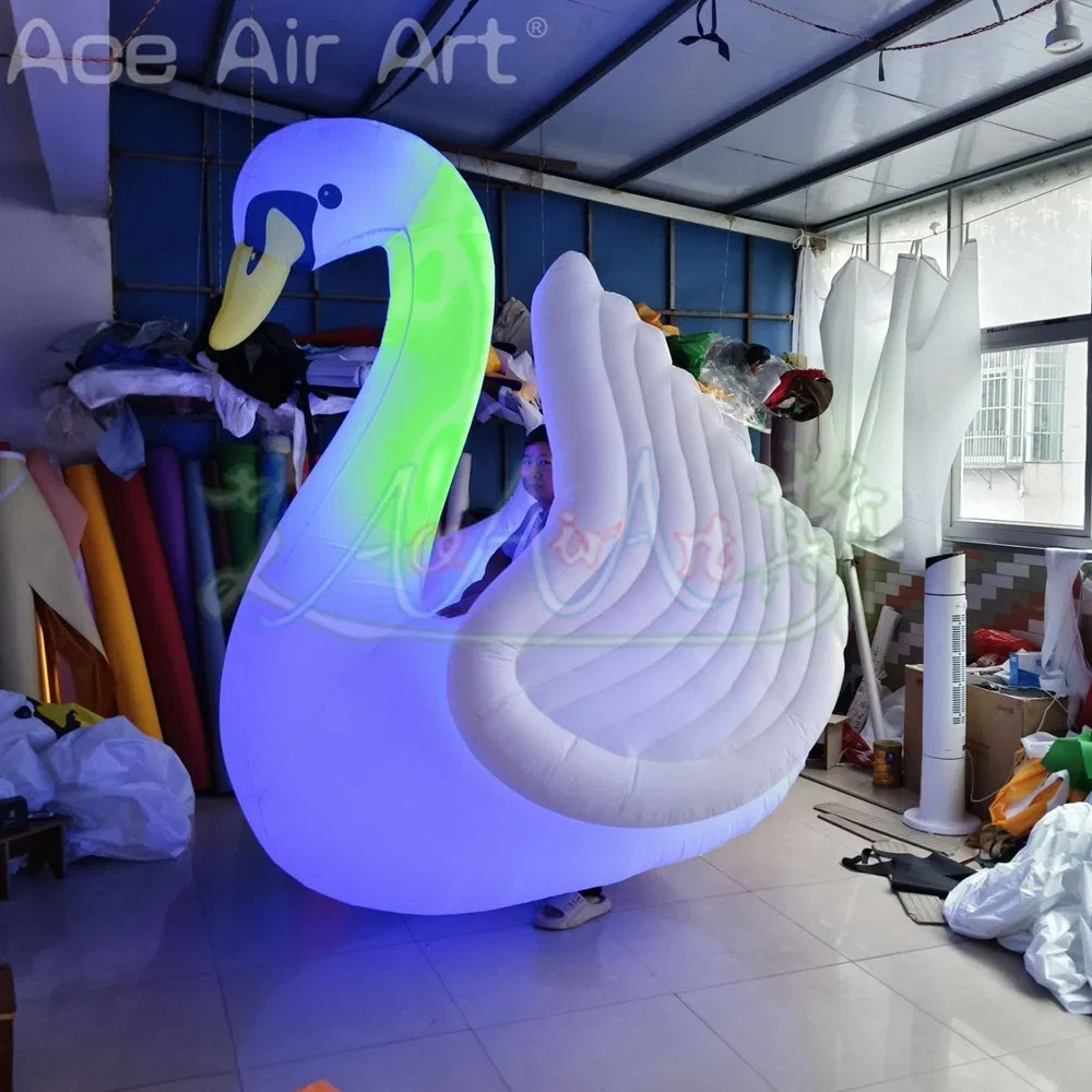 Popular Walking Inflatable Swan Costume for Parade Performance