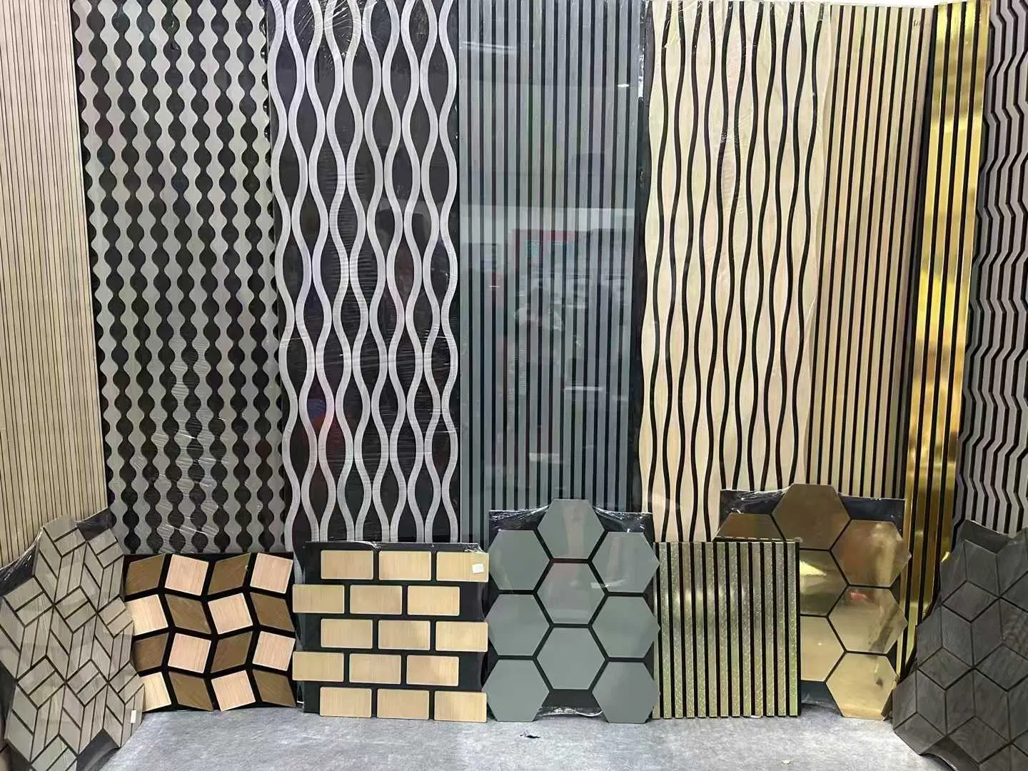Factory Price New Design House Noise-Reduction Home Decor Interior Decorative 3D Wood Acoustic Wall Decoration Panel for Bedroom Livingroom Hotel Theatre