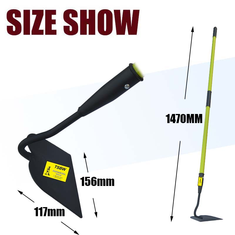 Long Fiberglass Handle Steel Garden Farming Digging Weeding Agricultural Hoe