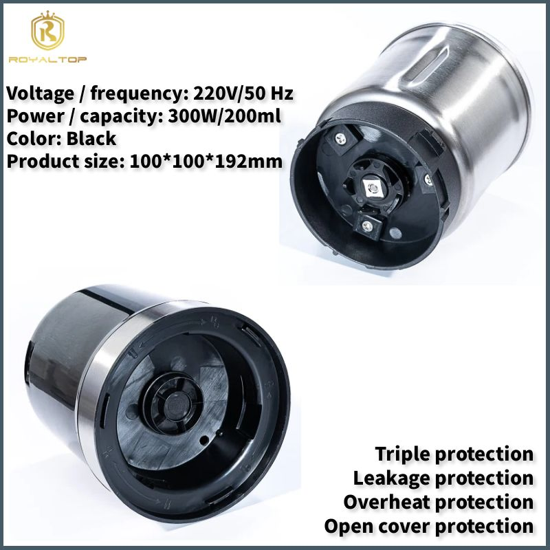 Commercial 300W Adjustable Coffee Grinder Machine 100g Coffee Bean Electric Grinder Set with Removable Stainless Steel Bowl