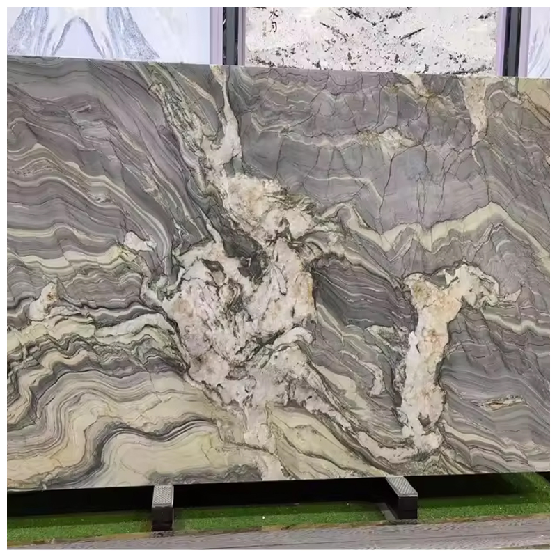 Brazilian Exotic Blue Fusion Exotic Quartzite Polished Slabs for Countertops and Tiles