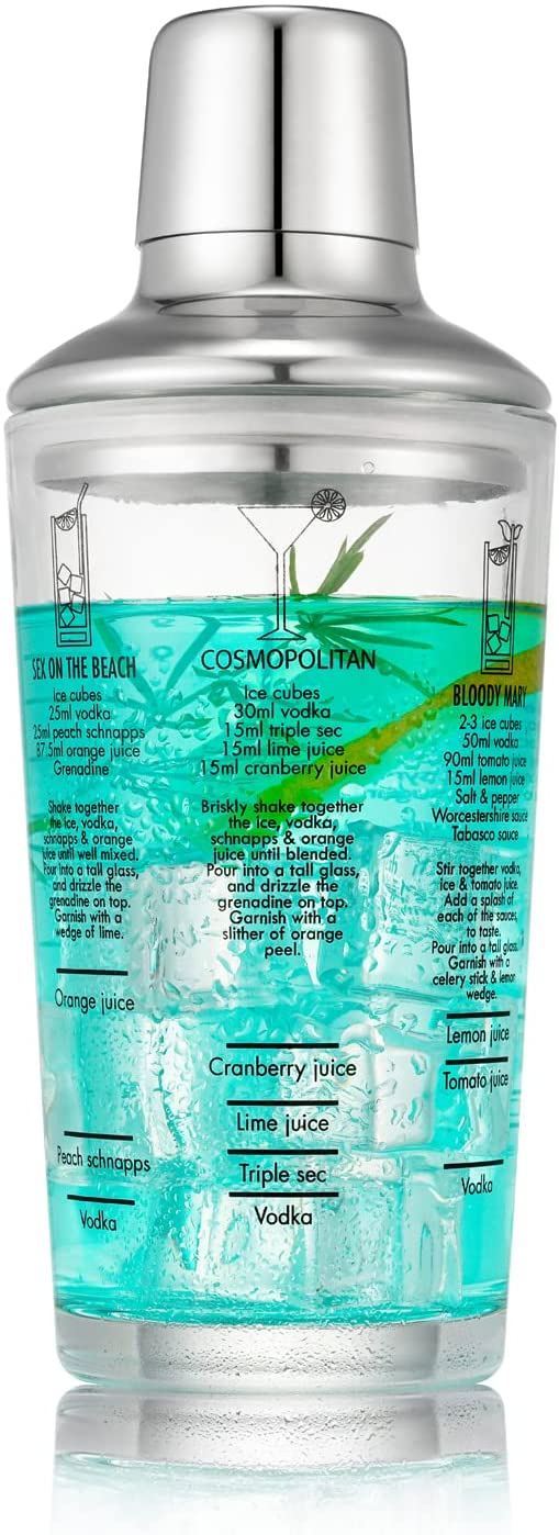 Шейкер для коктейлей из нержавеющей стали со стаканом