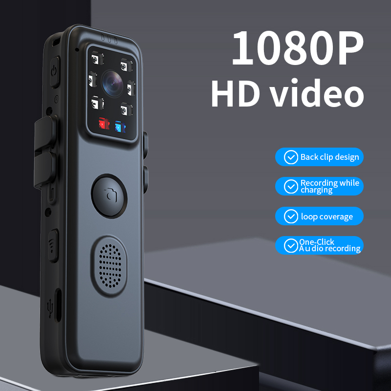 Мини-камера ночного видения 1080P с клипсой