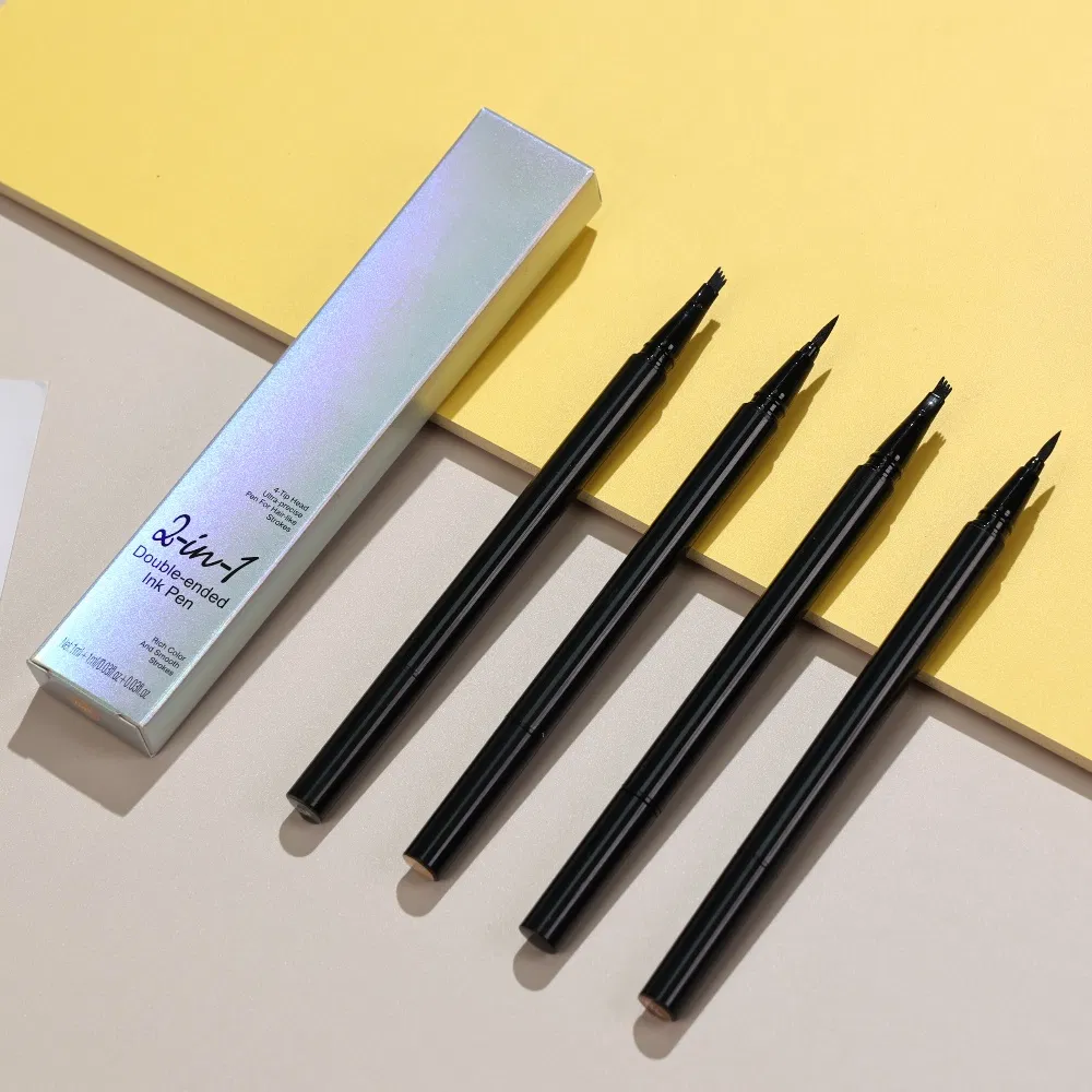 4 Tipped Micro-Fork Liquid Eyebrow Pencil Wild Ultra-Fine Waterproof Long Lasting Brow Pencil Set
