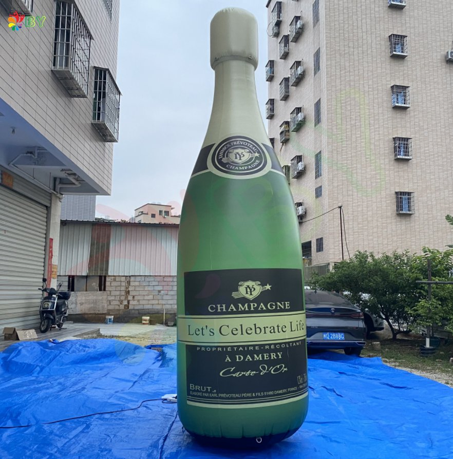 Outdoor Inflatable Wine Bottle for Advertising Custom Inflatable Beer Bottle Inflatable Giant Champagne Bottle Model for Sale