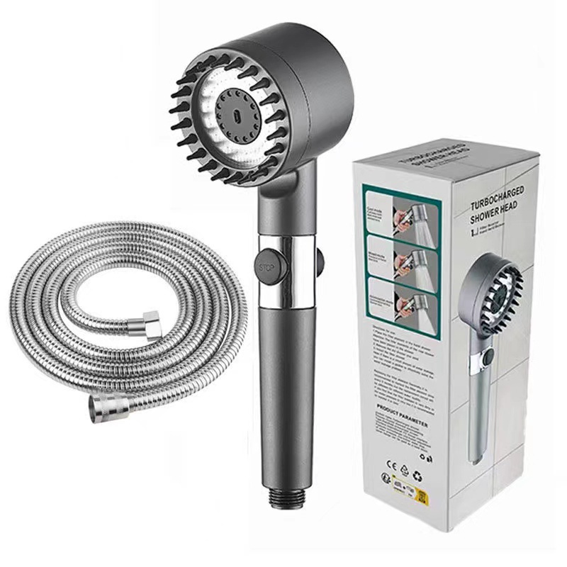 Powerful Pressurised Hand Shower Negative Ion Filter Nozzle Bathroom Shower Head