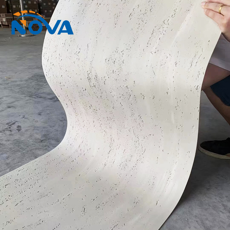 Large Size Travertine Monochrome Color Soft Stone Easy to Installation Flexible Stone for Interior & Exterior Walls