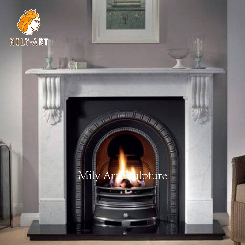 High Quality Indoor Onamental Natural Stone Marble Fireplace