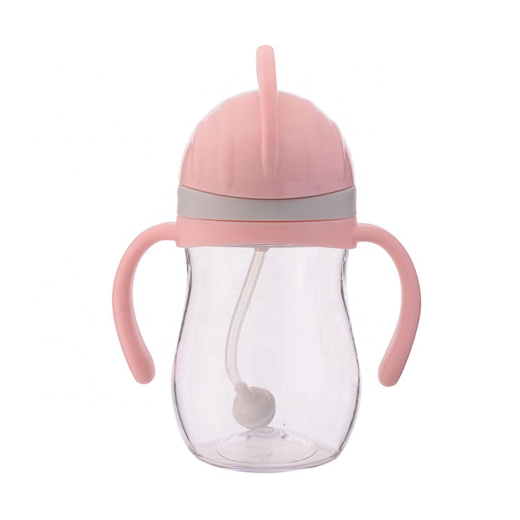 Eco-Friendly Baby Milk Bottle with Kindergarten Straw and Straps