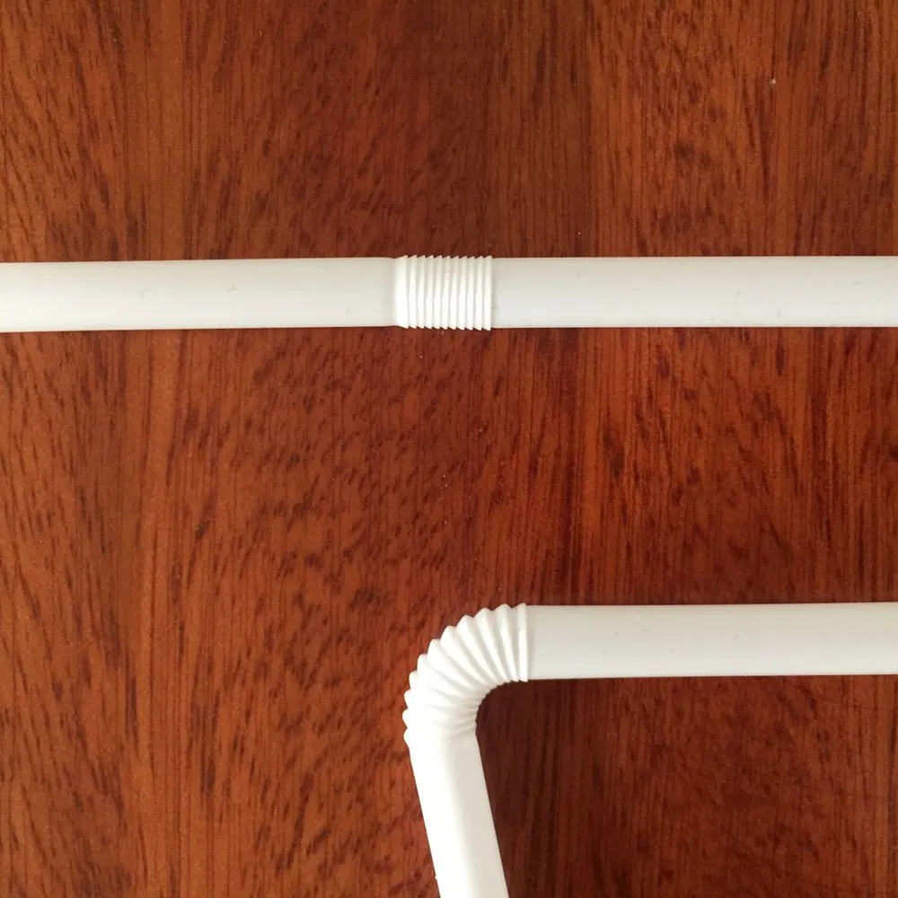 Recyclable Plastic Flexible Straws with Bulk Package for Tea, Cocktail, Juice and Other Drinks