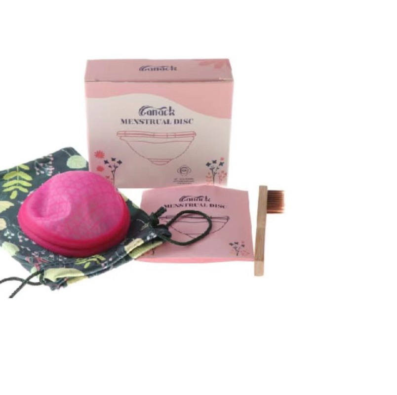 Medical Grade Reusable Women Pink Silicone Menstrual Disc
