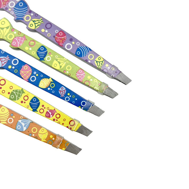 Cute Stainless Steel Slant Tip Eyebrow Tweezers in Animal Shape for Girls