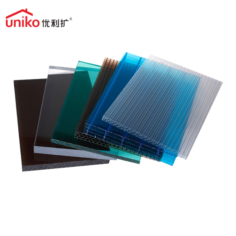 Polycarbonate Skylight Roof Sheet PC Hollow Solid Flat Roll Greenhouse Panel Price