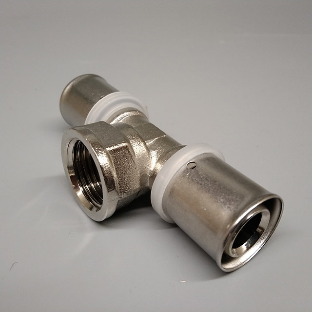 BS Standard Brass Pipe Fittings Reducing Forged Tee Center Female Thread