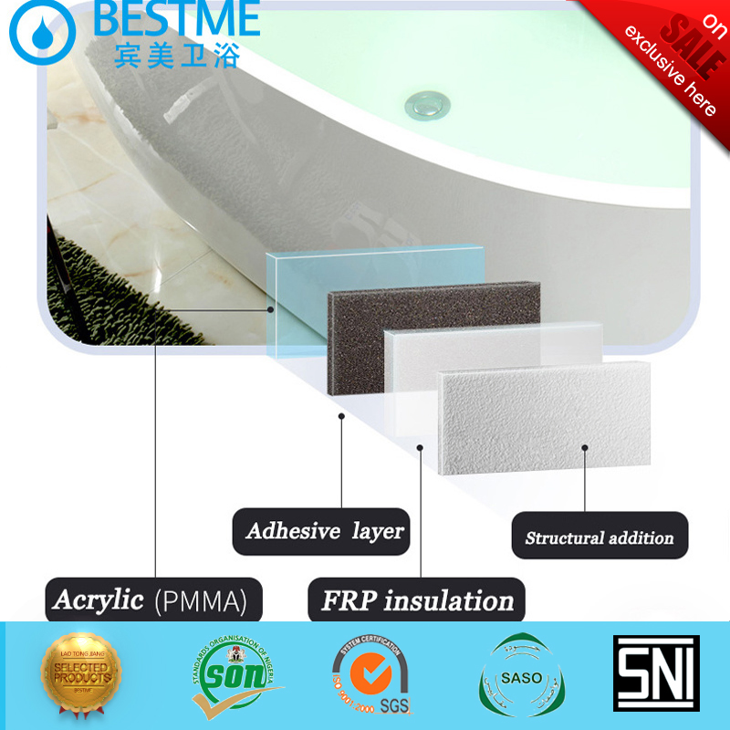 Угловая акриловая ванна с гидромассажем KB-359