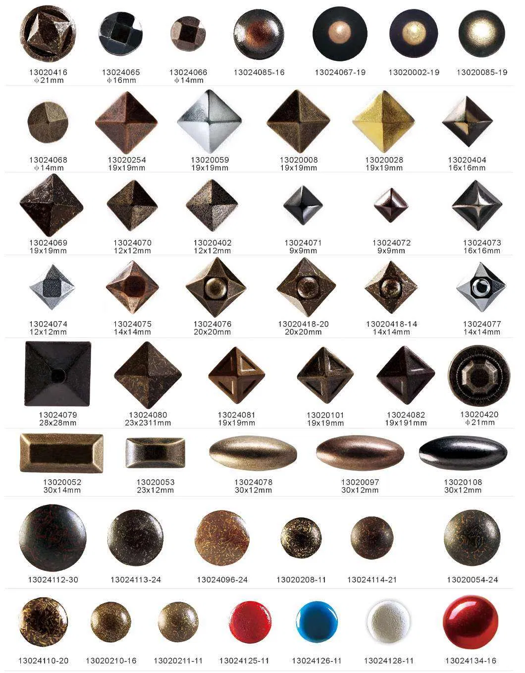 Decorative Tacks Round Head Brass Nails Soft Chair Nail Push Pin Decorative Sofa Legs