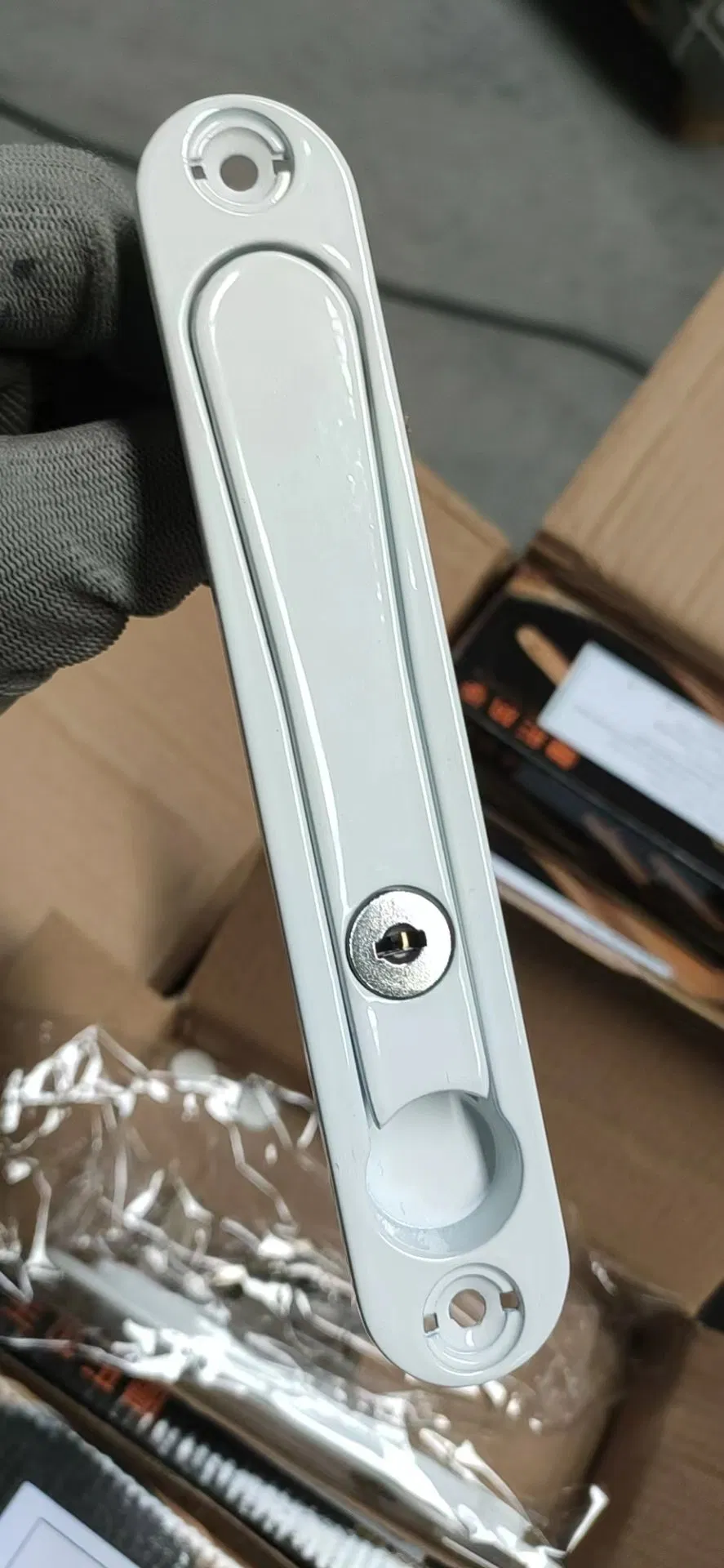 UPVC Door Handle Sliding Window Lock with Key Aluminum Material Nisen HD05