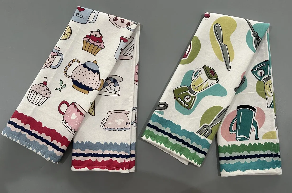 Hot Sale of Printed Kitchen Cotton Tea Towels