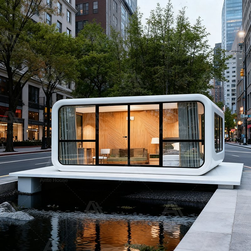 Good Price Fast Installation Steel Structure Ante Prefabricated Homes Apple Cabin Prefab Luxury House