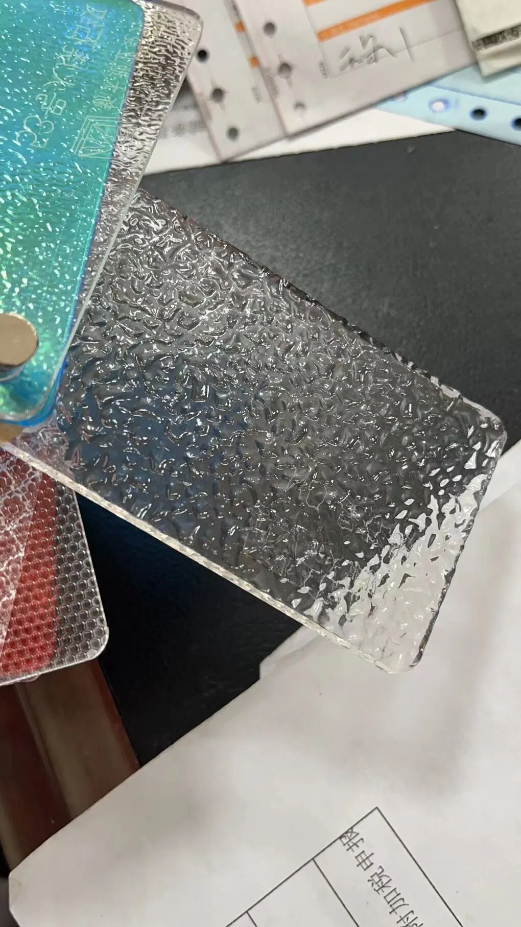 Transparent Changhong Acrylic Stripe Plate Processing and Cutting Color Stone Pattern Water Ripple Wave Pattern PMMA Plate