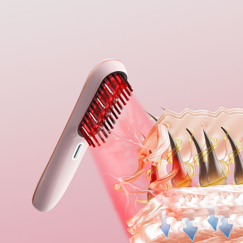 Электрический массажер для кожи головы с красным светом