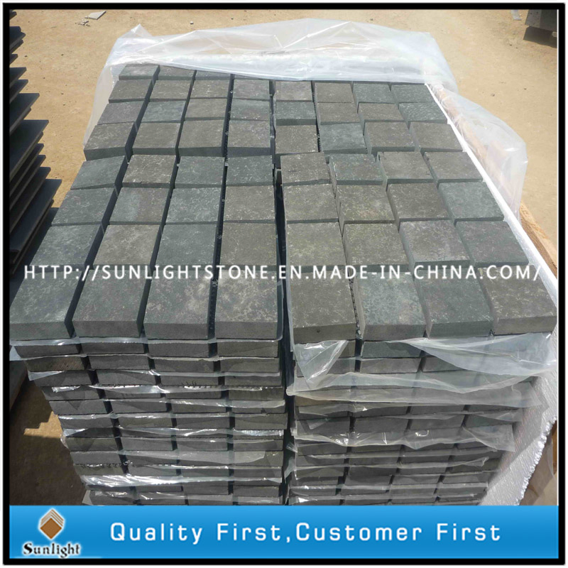 Sawn Cut/Honed Surface Black Basalt for Paving Stone, Cubestone