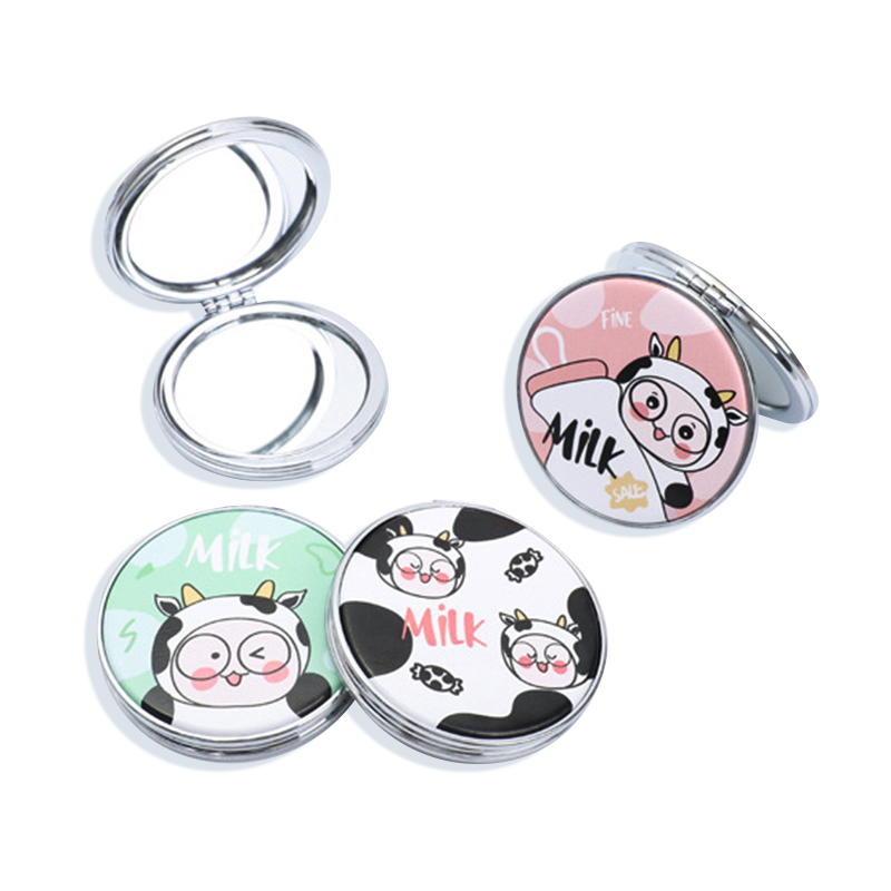 Handheld Magnifying Portable Round Mini Travel Makeup Cosmetic Purse Pocket Mirror