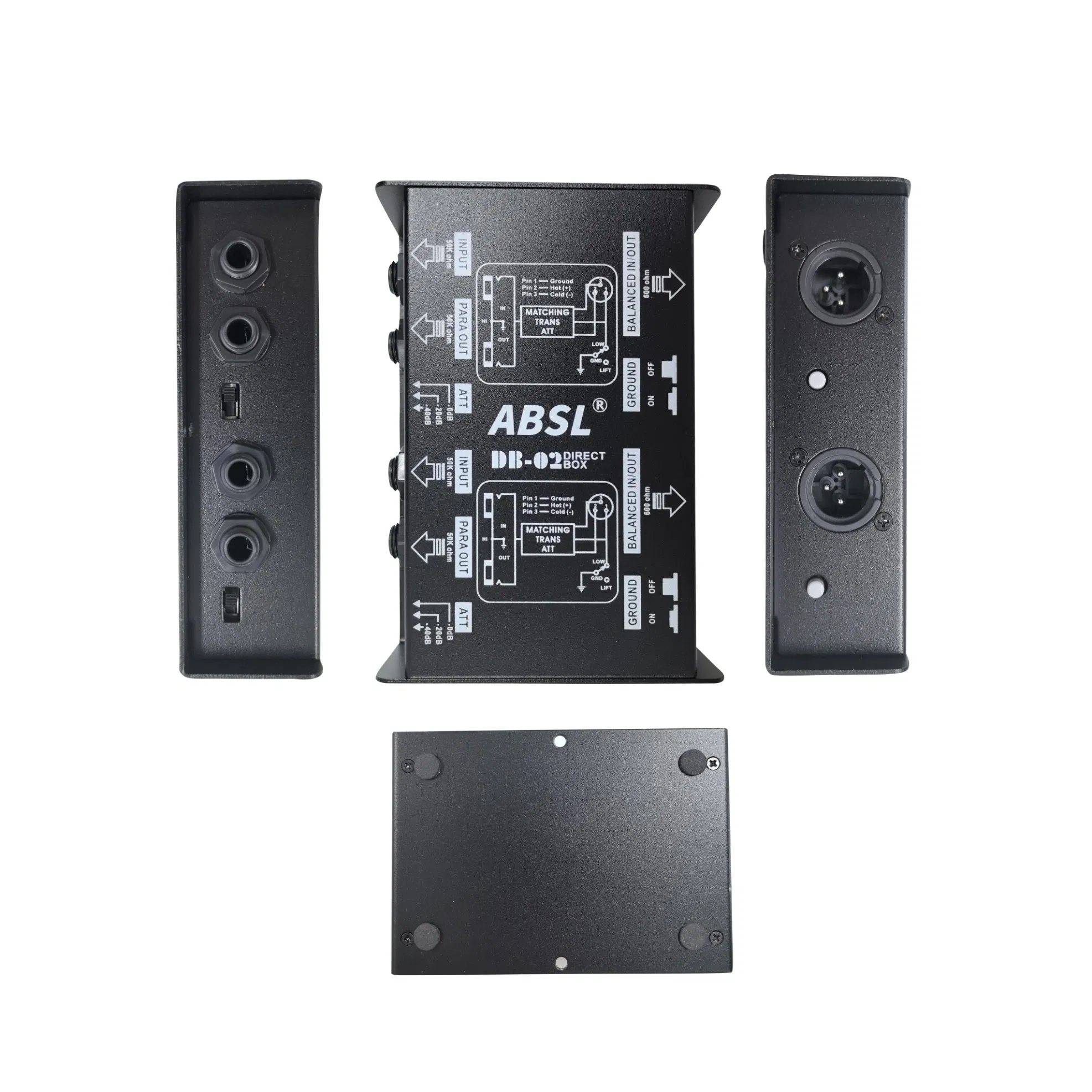 Пассивный DI-бокс DB-02, 2 канала
