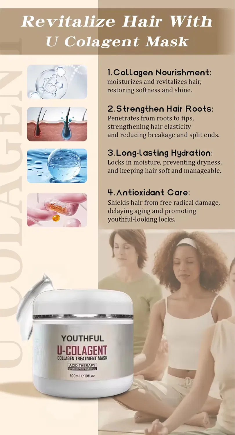 300ml Fruit Acid Therapy Moisturizing Repair Smooth Keratin Hair Mask