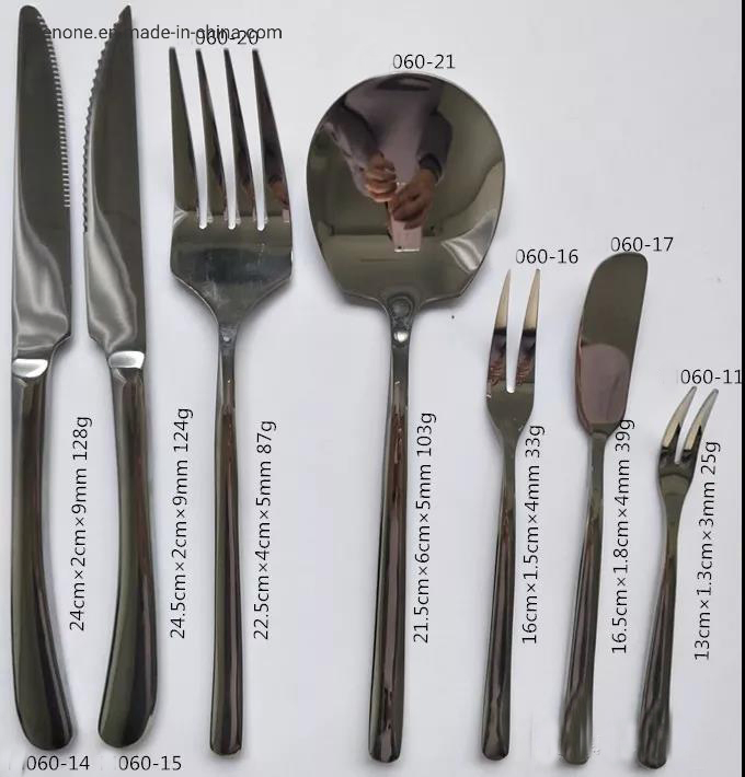 Shenone Black Coating Stainless Steel Dinnerware Spoon Set Knife Fork for Wedding Event