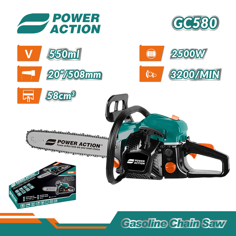 2 Stroke Gasoline Professional Powerful 58cc Gasoline Chain Saw