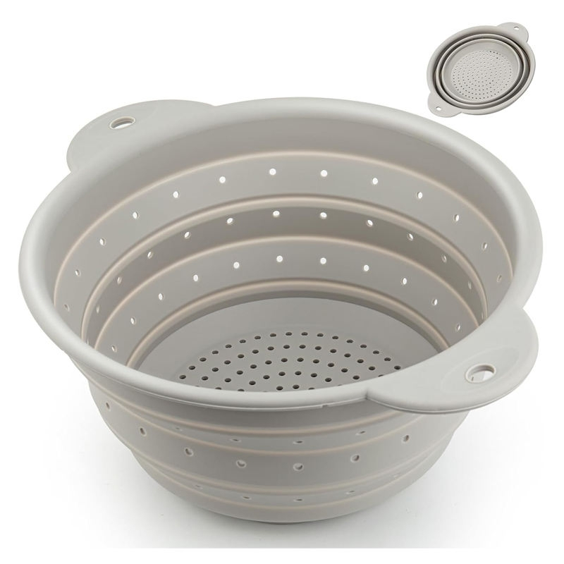 Collapsible Colander with Foldable Basket for Kitchen Efficiency