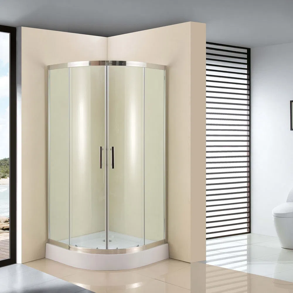 Moisture-Proof Tempered Glass Sliding Shower Enclosure for Hotel Rooms