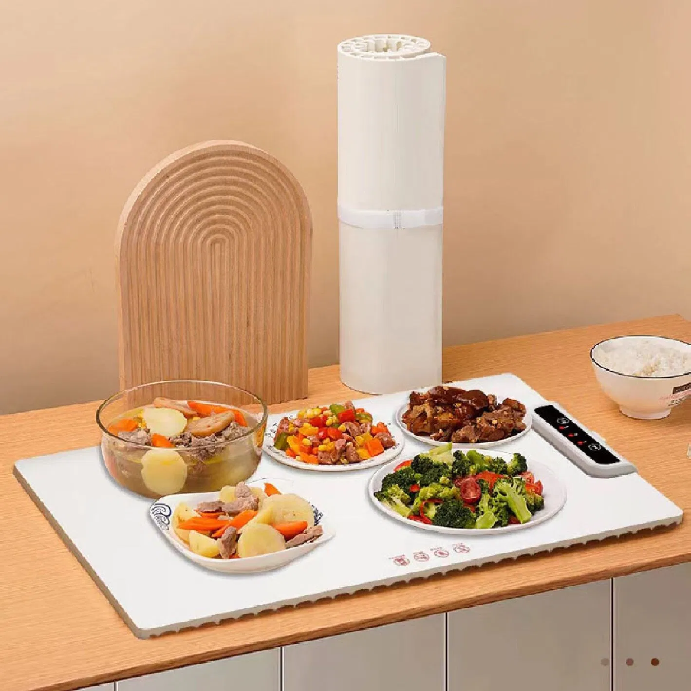 Foldable Food Mat New Production Electric Temperature Control Food Warmer Tray