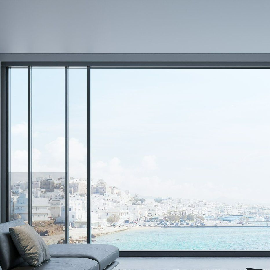 Leawod Panoramic Aluminum Slim Sliding Patio Door for Hotel restaurant Villa House