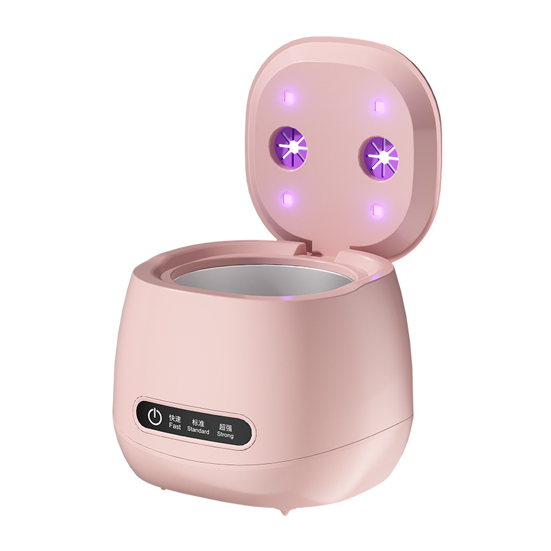 Compact 52kHz UV Function Portable Electric Device Dental Ultrasonic Cleaner for Household