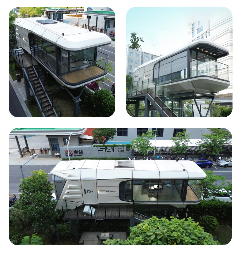 Wholesale Customized Steel Structure Plus Wood Structure Capsule House